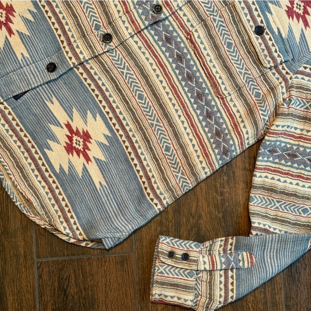 Faherty Southwestern Patterned Button Down Shirt - image 4
